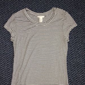 Striped black and white shirt